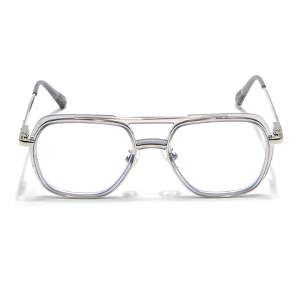 Voyage Silver & Transparent Wayfarer Eyeglasses for Men & Women (5011FMG6849-C7)