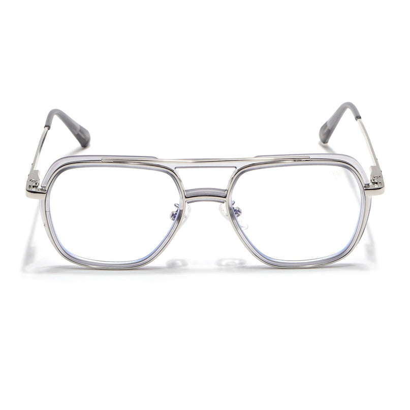Voyage Silver & Transparent Wayfarer Eyeglasses for Men & Women (5011FMG6849-C7)