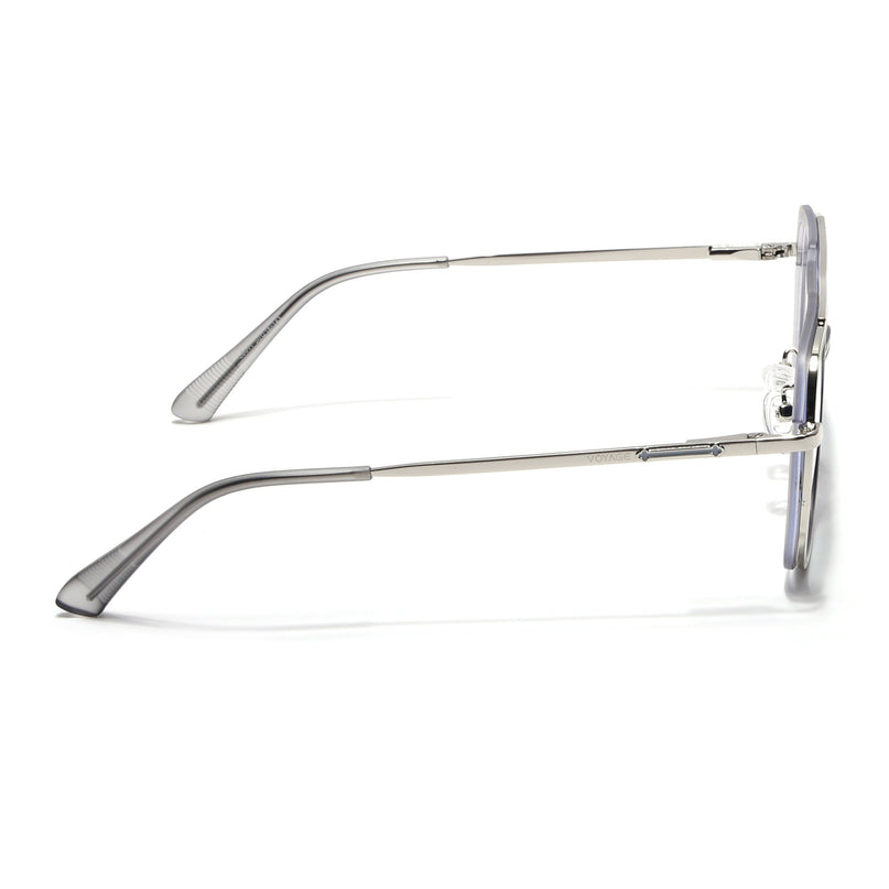 Voyage Silver & Transparent Wayfarer Eyeglasses for Men & Women (5011FMG6849-C7)
