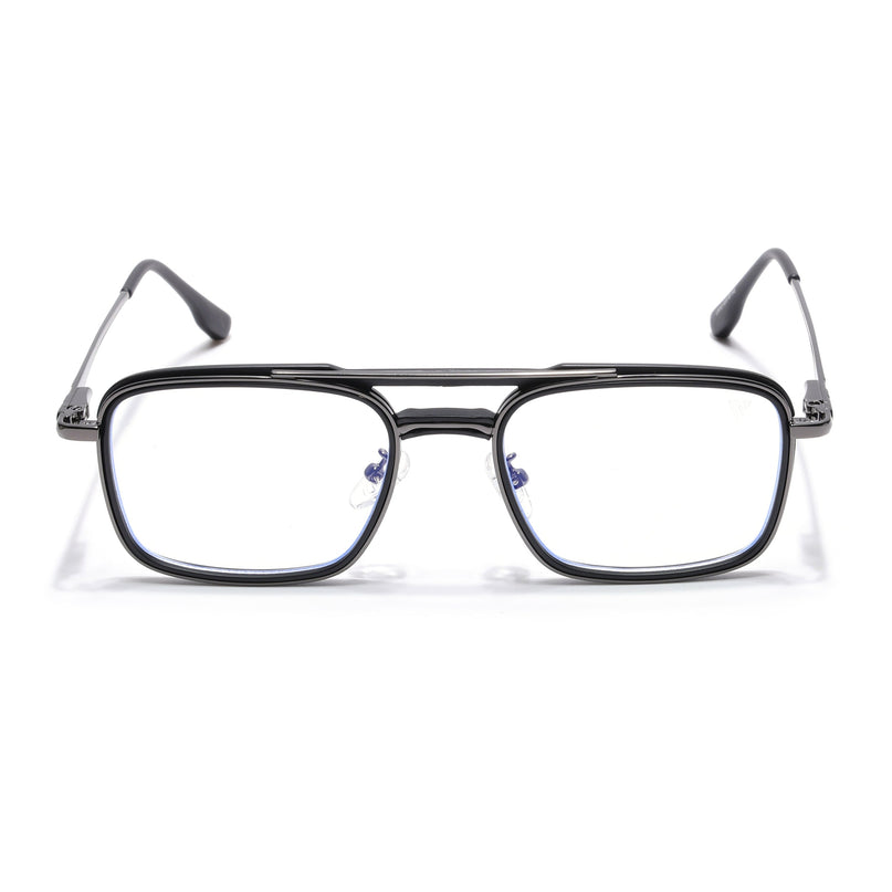 Voyage Grey & Black Wayfarer Eyeglasses for Men & Women (5012FMG6851-C1)