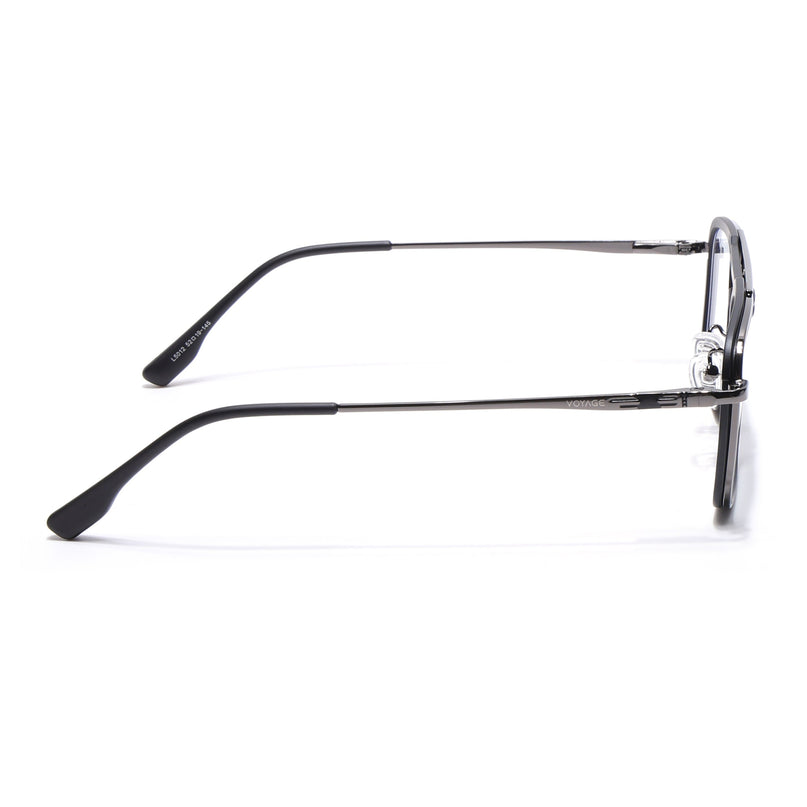 Voyage Grey & Black Wayfarer Eyeglasses for Men & Women (5012FMG6851-C1)