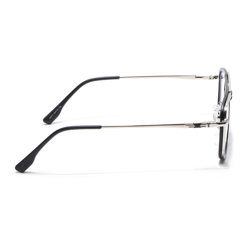 Voyage Silver & Black Wayfarer Eyeglasses for Men & Women (5012FMG6852-C2)