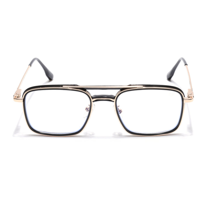 Voyage Golden & Black Wayfarer Eyeglasses for Men & Women (5012FMG6853-C3)