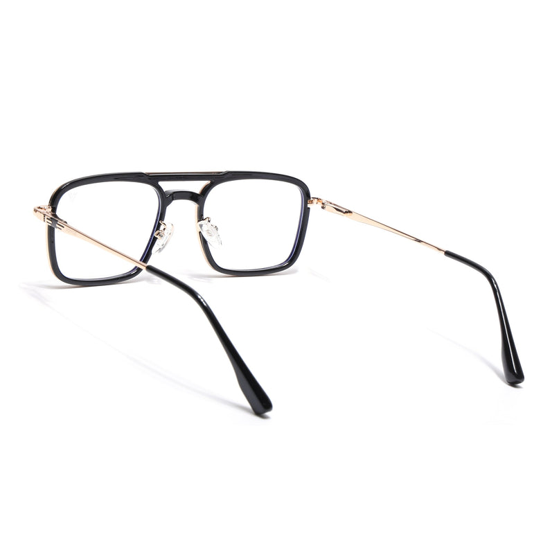 Voyage Golden & Black Wayfarer Eyeglasses for Men & Women (5012FMG6853-C3)