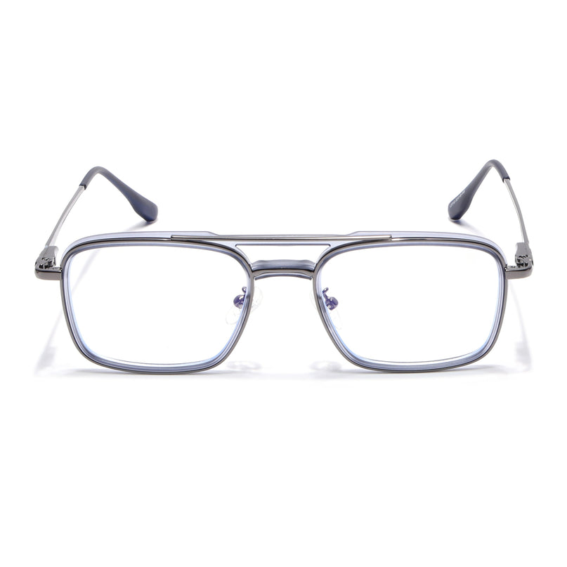 Voyage Grey Wayfarer Eyeglasses for Men & Women (5012FMG6855-C5)