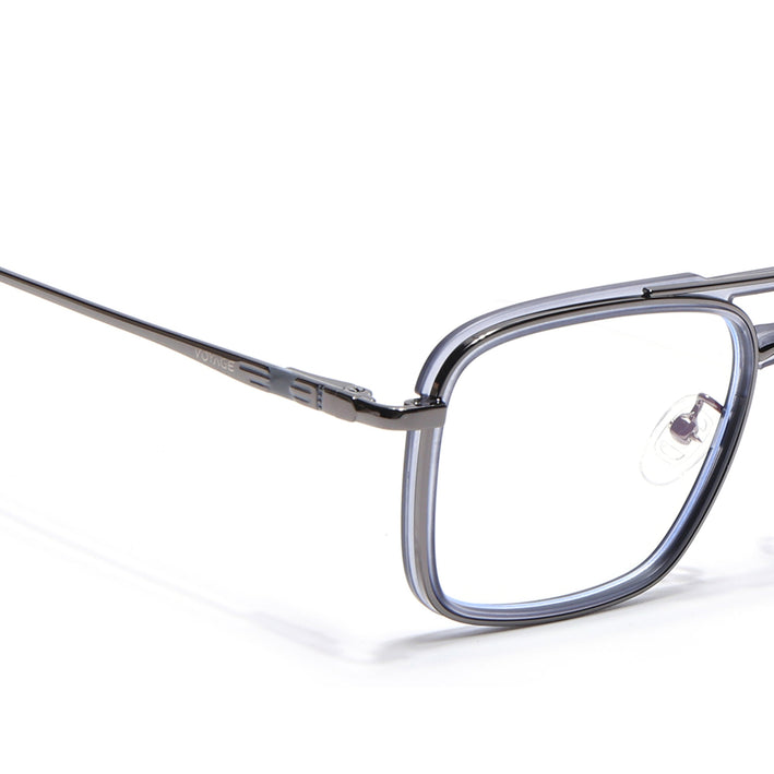 Voyage Grey Wayfarer Eyeglasses for Men & Women (5012FMG6855-C5)