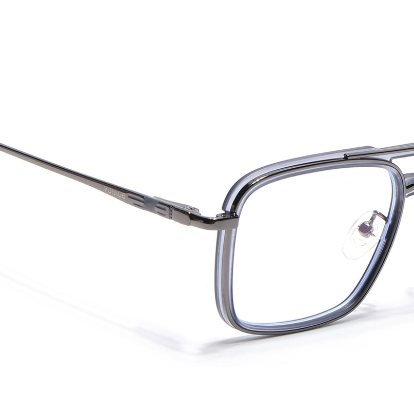 Voyage Grey Wayfarer Eyeglasses for Men & Women (5012FMG6855-C5)