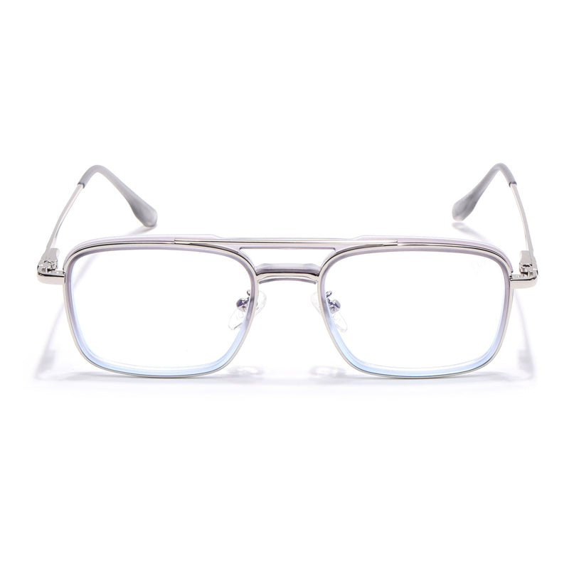 Voyage Silver & Grey Wayfarer Eyeglasses for Men & Women (5012FMG6856-C6)