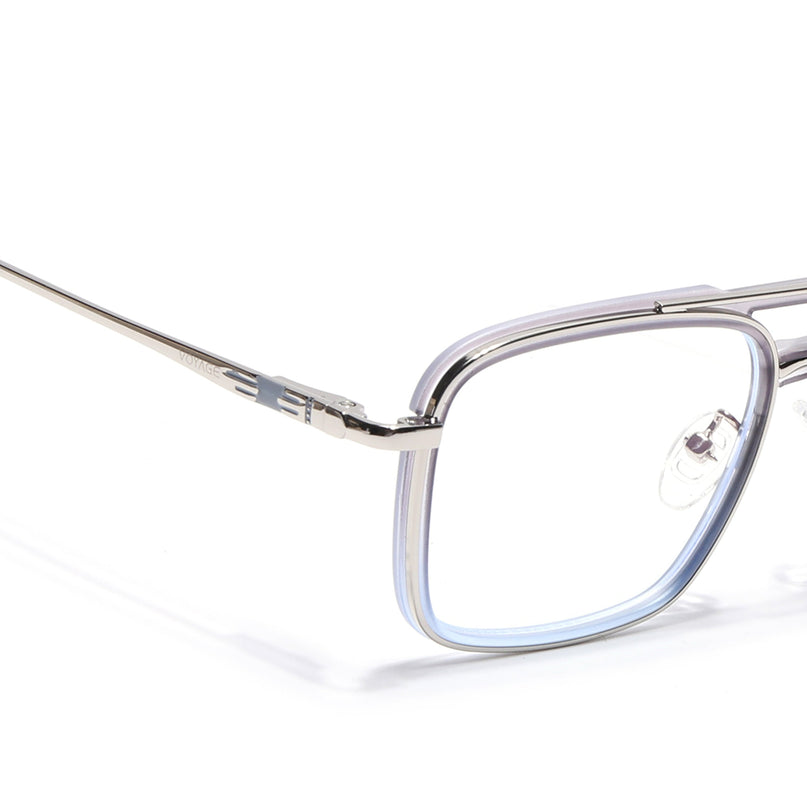 Voyage Silver & Grey Wayfarer Eyeglasses for Men & Women (5012FMG6856-C6)