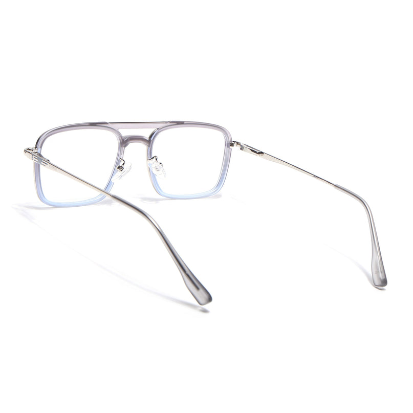Voyage Silver & Grey Wayfarer Eyeglasses for Men & Women (5012FMG6856-C6)