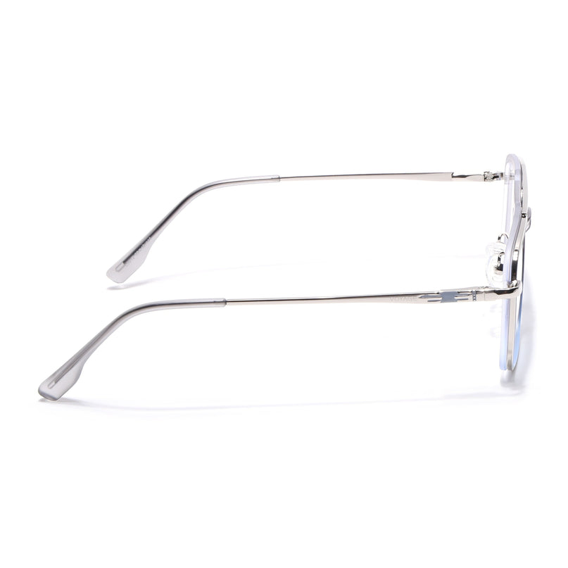 Voyage Silver & Grey Wayfarer Eyeglasses for Men & Women (5012FMG6856-C6)