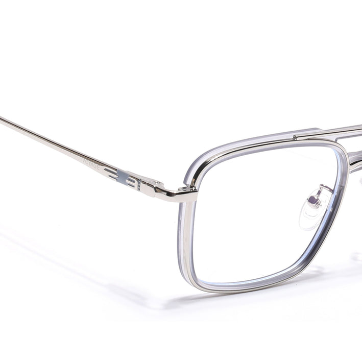 Voyage Silver & Transparent Wayfarer Eyeglasses for Men & Women (5012FMG6857-C7)