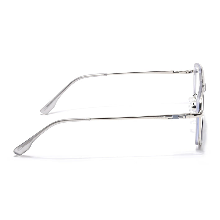 Voyage Silver & Transparent Wayfarer Eyeglasses for Men & Women (5012FMG6857-C7)