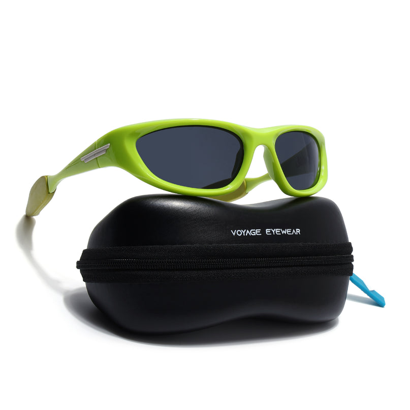 Echelon | Black Wrap Around Polarized Sunglasses - PMG4019