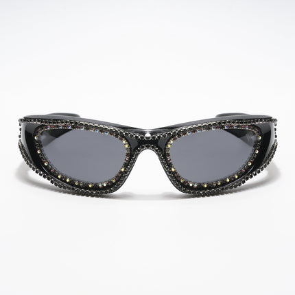 Flash | Black Wrap-Around Polarized Sunglasses - PMG4364