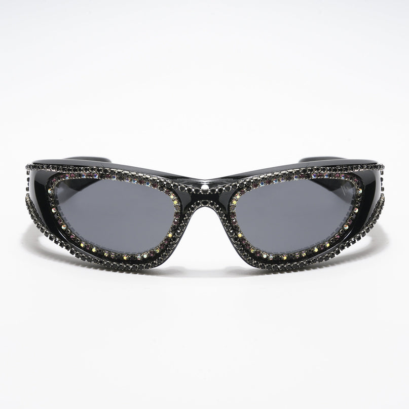 Flash | Black Wrap-Around Polarized Sunglasses - PMG4364