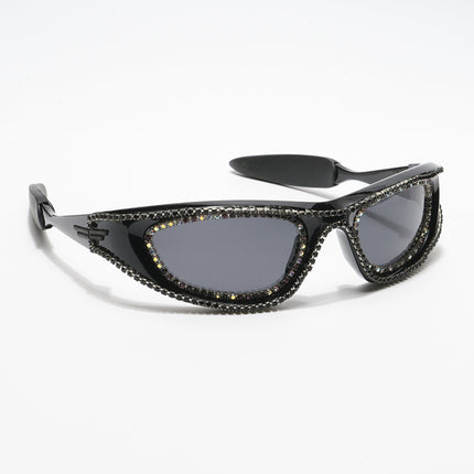 Flash | Black Wrap-Around Polarized Sunglasses - PMG4364
