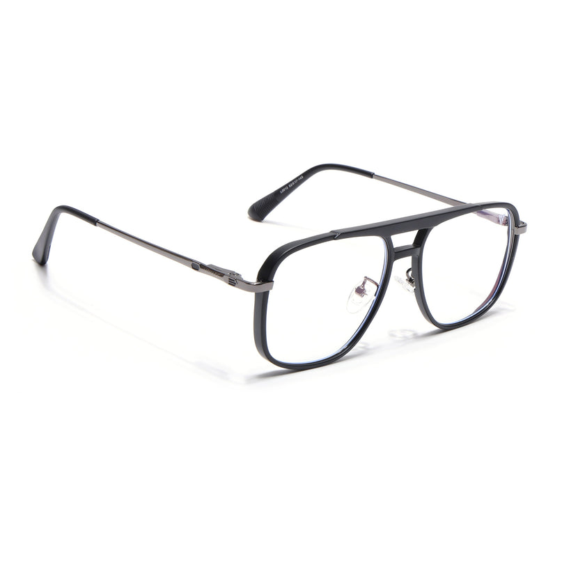 Voyage Grey & Black Wayfarer Eyeglasses for Men & Women (5013FMG6859-C1)