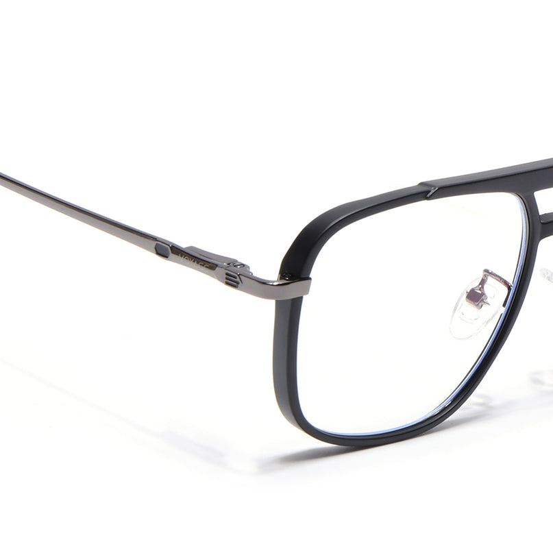 Voyage Grey & Black Wayfarer Eyeglasses for Men & Women (5013FMG6859-C1)