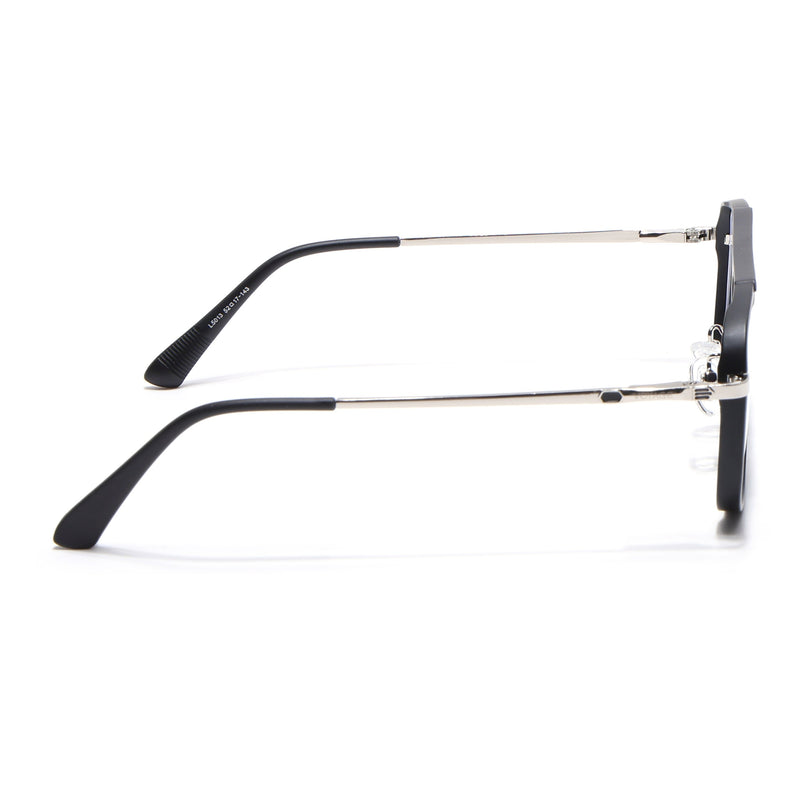 Voyage Silver & Black Wayfarer Eyeglasses for Men & Women (5013FMG6860-C2)