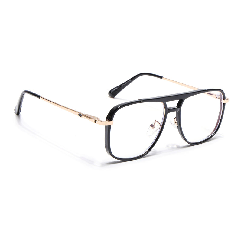 Voyage Golden & Black Wayfarer Eyeglasses for Men & Women (5013FMG6861-C3)