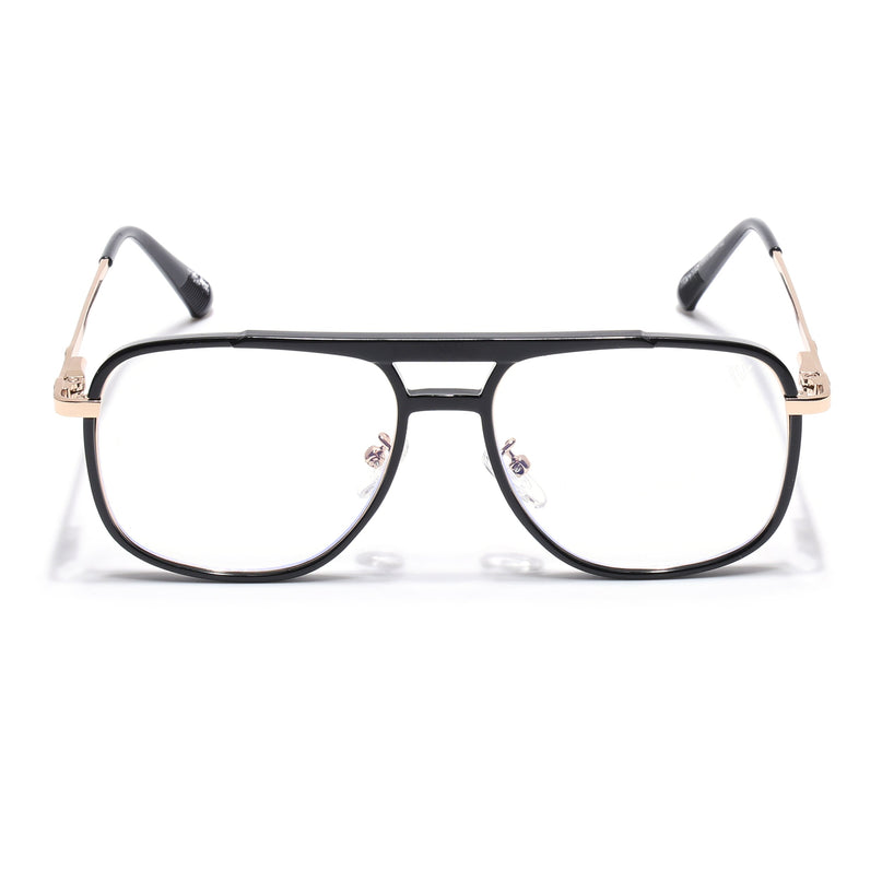 Voyage Golden & Black Wayfarer Eyeglasses for Men & Women (5013FMG6861-C3)