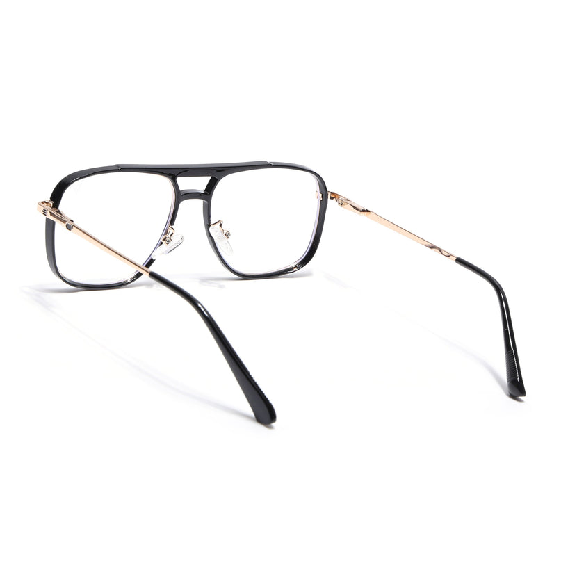 Voyage Golden & Black Wayfarer Eyeglasses for Men & Women (5013FMG6861-C3)