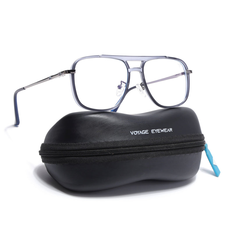 Voyage Grey Wayfarer Eyeglasses for Men & Women (5013FMG6863-C5)