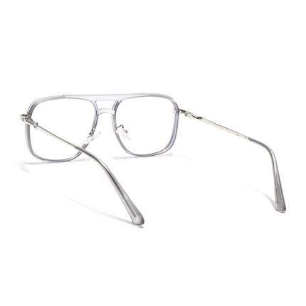 Voyage Silver & Grey Wayfarer Eyeglasses for Men & Women (5013FMG6864-C6)