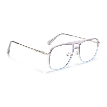 Voyage Silver & Transparent Wayfarer Eyeglasses for Men & Women (5013FMG6865-C7)