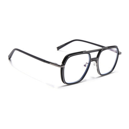 Voyage Grey & Black Wayfarer Eyeglasses for Men & Women (5014FMG6867-C1)