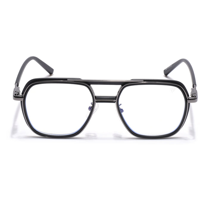 Voyage Grey & Black Wayfarer Eyeglasses for Men & Women (5014FMG6867-C1)