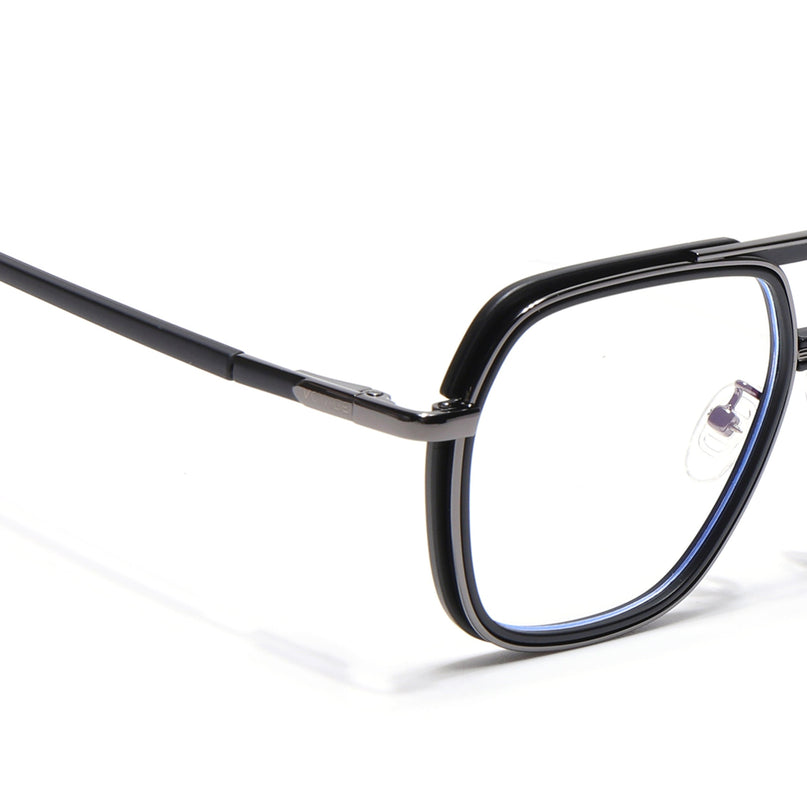 Voyage Grey & Black Wayfarer Eyeglasses for Men & Women (5014FMG6867-C1)