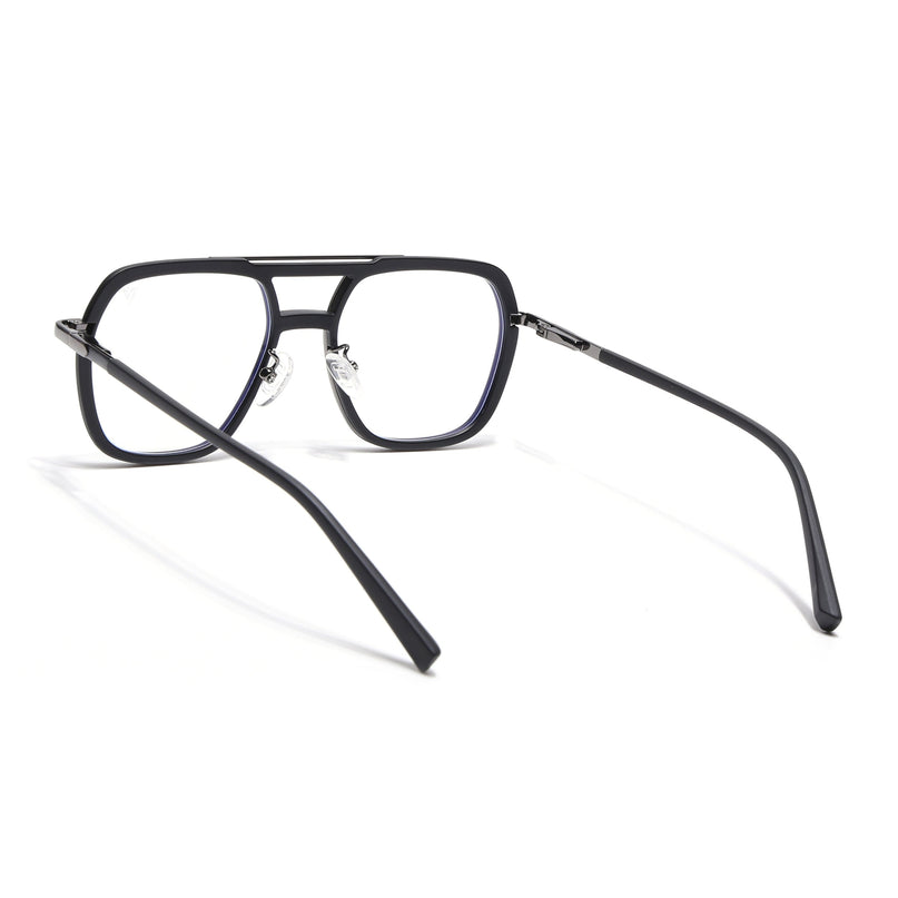 Voyage Grey & Black Wayfarer Eyeglasses for Men & Women (5014FMG6867-C1)
