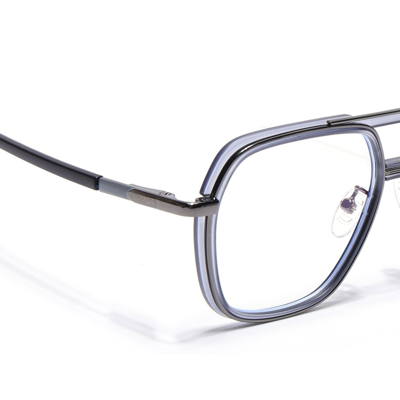 Voyage Grey Wayfarer Eyeglasses for Men & Women (5014FMG6871-C5)