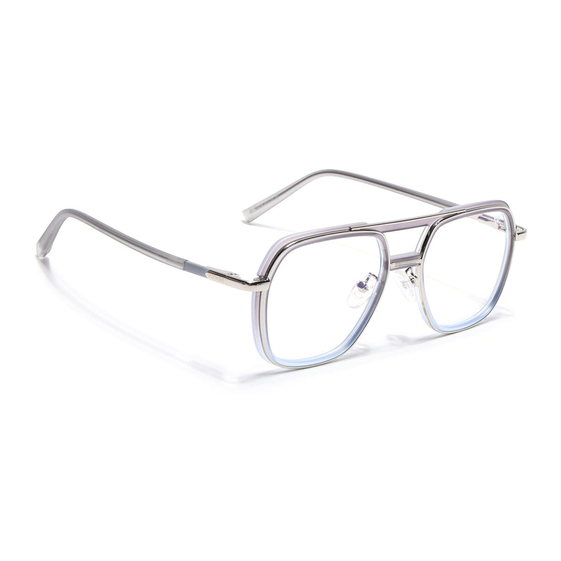 Voyage Silver & Grey Wayfarer Eyeglasses for Men & Women (5014FMG6872-C6)
