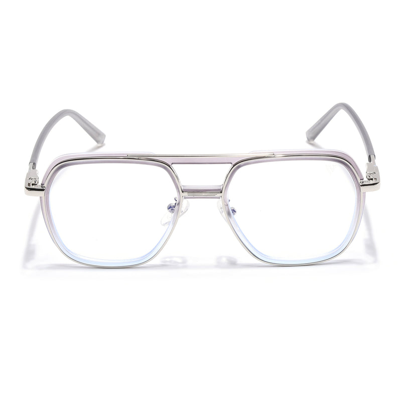 Voyage Silver & Grey Wayfarer Eyeglasses for Men & Women (5014FMG6872-C6)