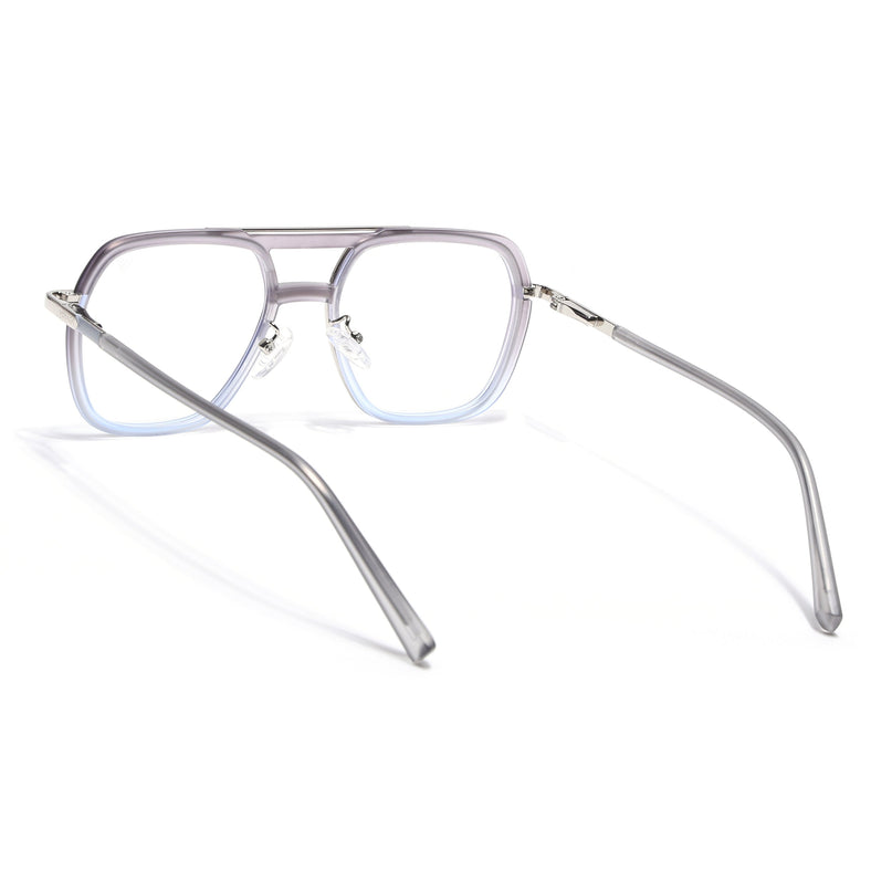 Voyage Silver & Grey Wayfarer Eyeglasses for Men & Women (5014FMG6872-C6)