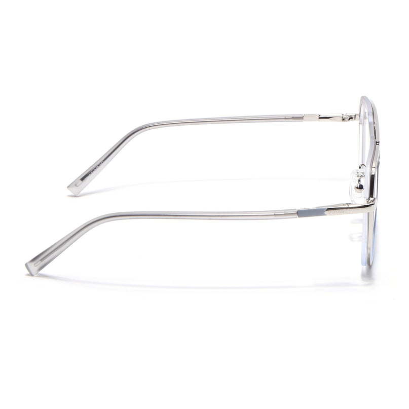Voyage Silver & Grey Wayfarer Eyeglasses for Men & Women (5014FMG6872-C6)