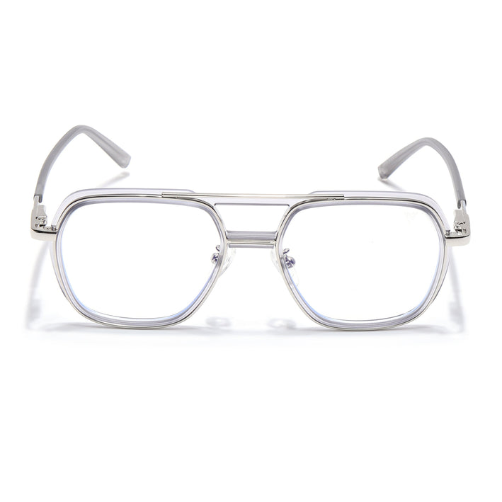 Voyage Silver & Transparent Wayfarer Eyeglasses for Men & Women (5014FMG6873-C7)