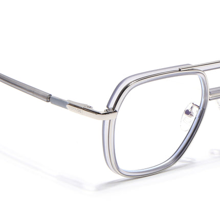 Voyage Silver & Transparent Wayfarer Eyeglasses for Men & Women (5014FMG6873-C7)