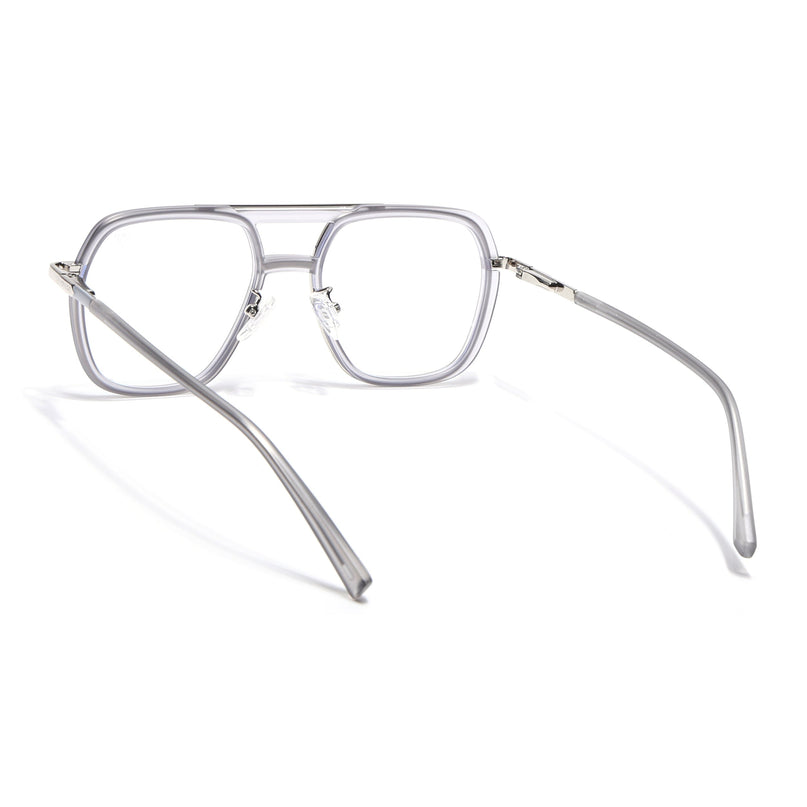 Voyage Silver & Transparent Wayfarer Eyeglasses for Men & Women (5014FMG6873-C7)