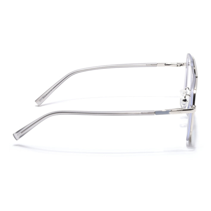 Voyage Silver & Transparent Wayfarer Eyeglasses for Men & Women (5014FMG6873-C7)