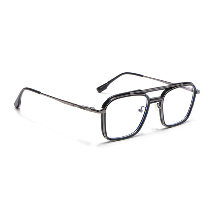 Voyage Grey & Black Wayfarer Eyeglasses for Men & Women (5015FMG6875-C1)
