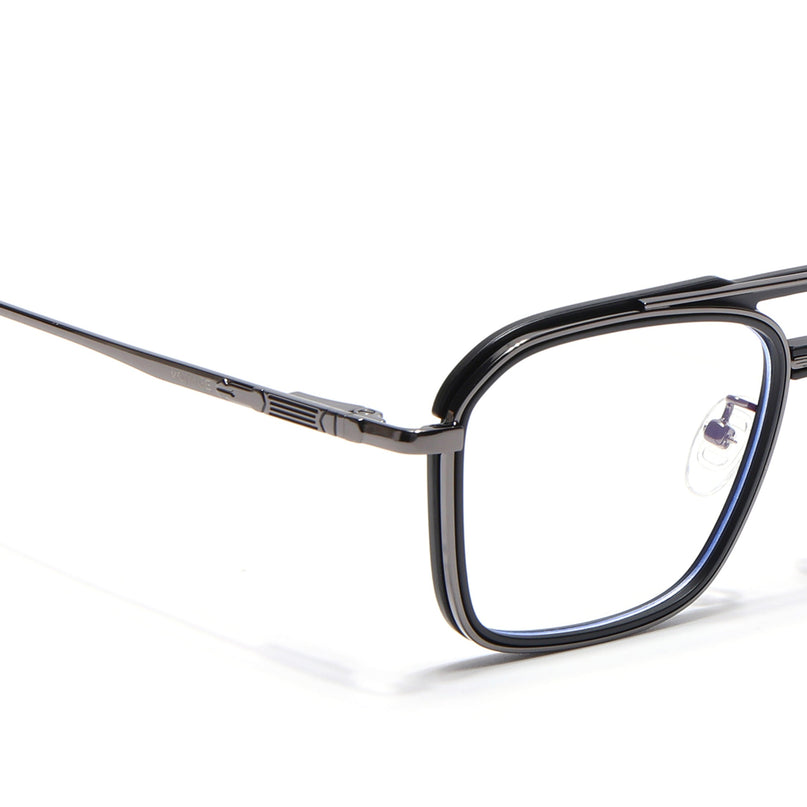 Voyage Grey & Black Wayfarer Eyeglasses for Men & Women (5015FMG6875-C1)