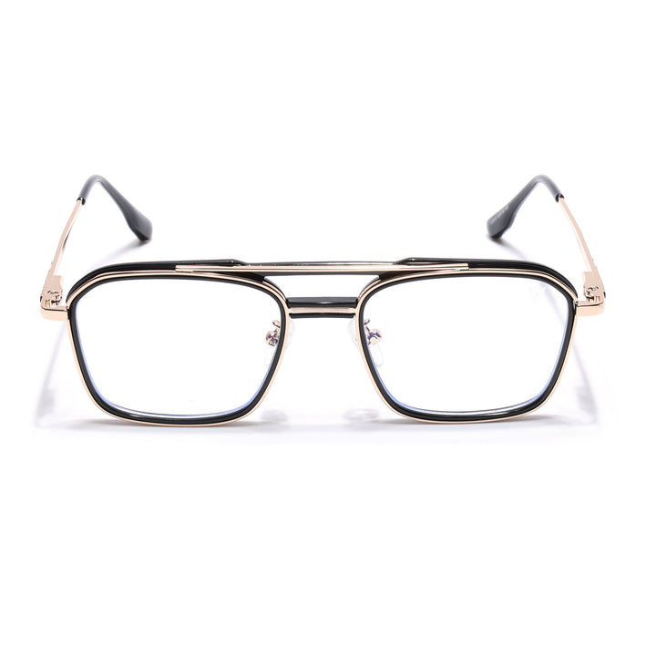 Voyage Golden & Black Wayfarer Eyeglasses for Men & Women (5015FMG6877-C3)