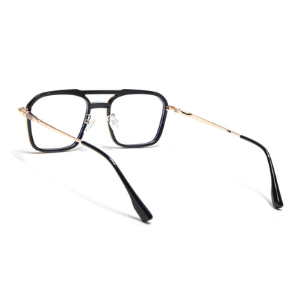 Voyage Golden & Black Wayfarer Eyeglasses for Men & Women (5015FMG6877-C3)