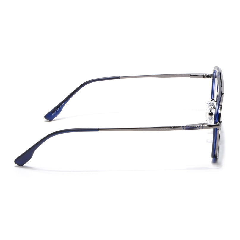 Voyage Grey & Blue Wayfarer Eyeglasses for Men & Women (5015FMG6878-C4)