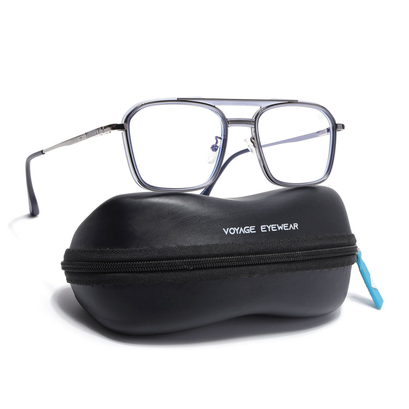 Voyage Grey Wayfarer Eyeglasses for Men & Women (5015FMG6879-C5)