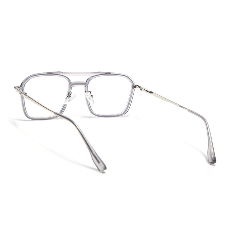 Voyage Silver & Grey Wayfarer Eyeglasses for Men & Women (5015FMG6880-C6)